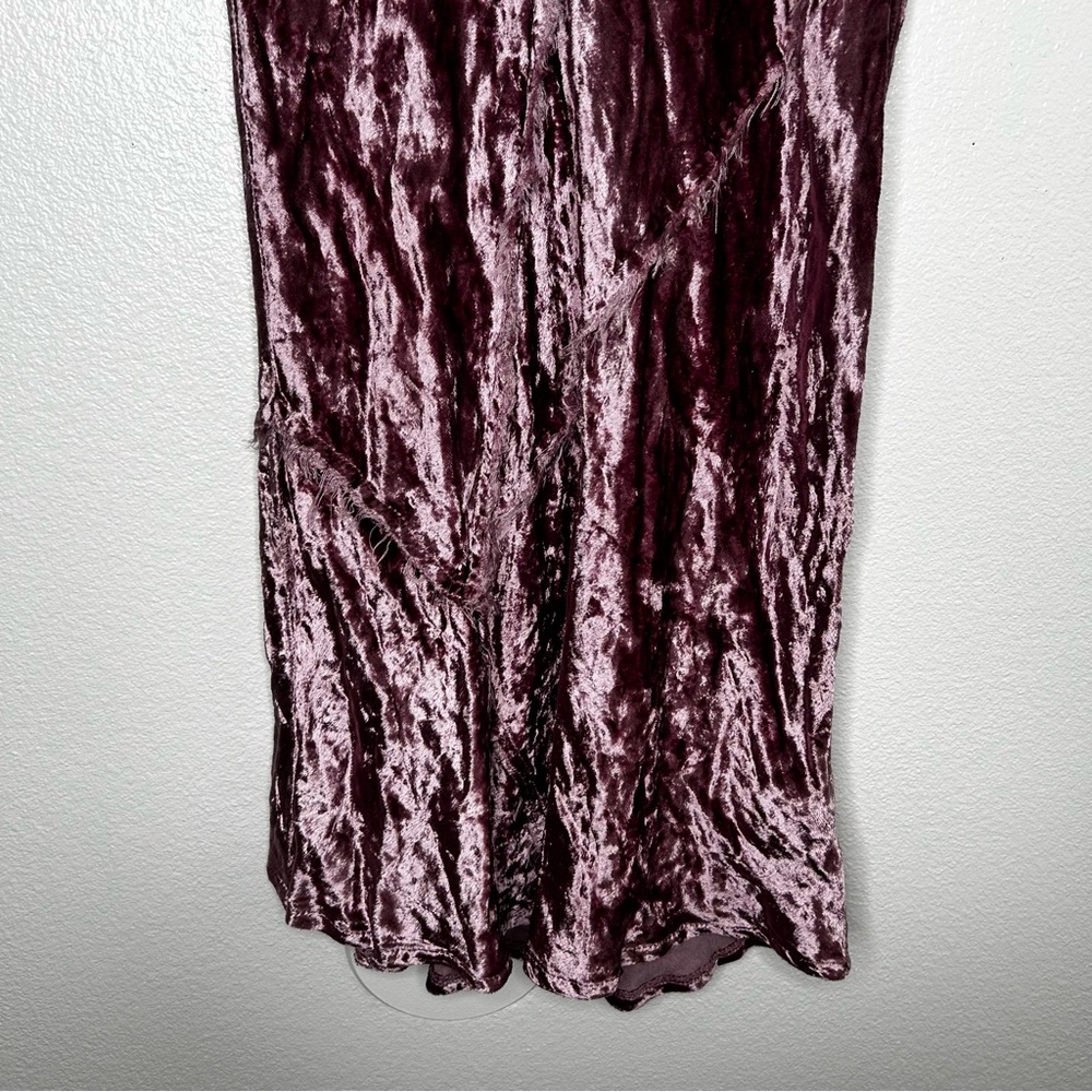 Free People Velvet Maxi Skirt in Plum - Picture 4 of 9